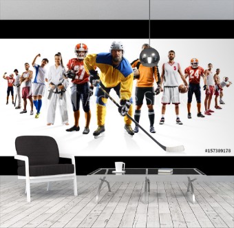 Picture of Huge multi sports collage soccer basketball football hockey baseball boxing etc